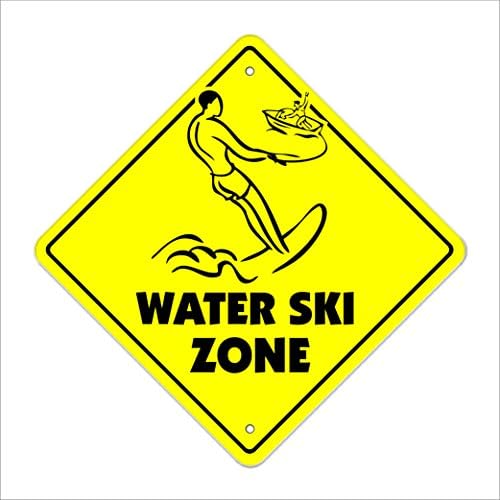 אזור חציית סקי מים אזור Xing | מקורה/חיצוני | 14 גולש סקי שלט פלסטיק גבוה